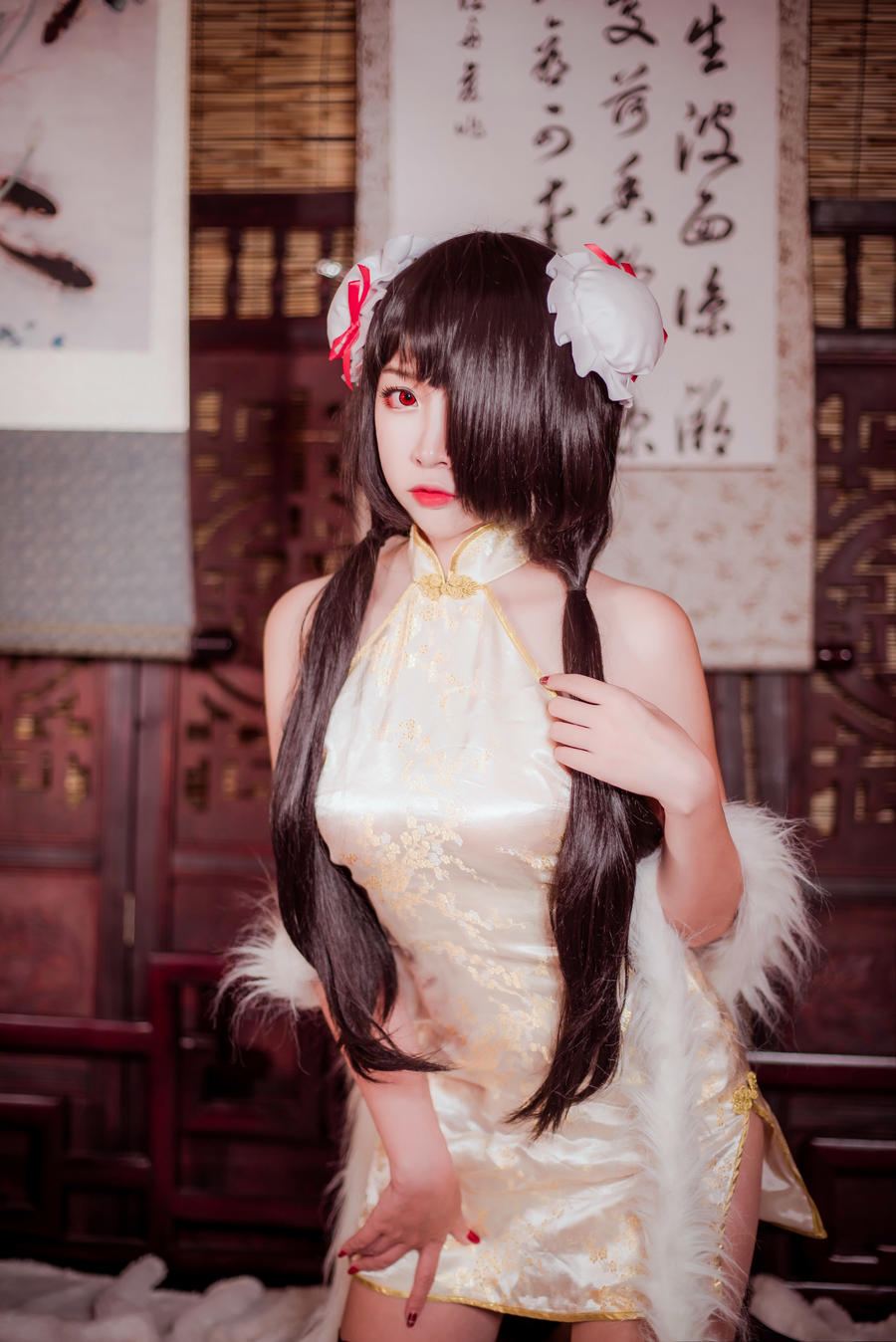 二佐Nisa时崎狂三旗袍写真图集在线看图[约会大作战cosplay]插图4