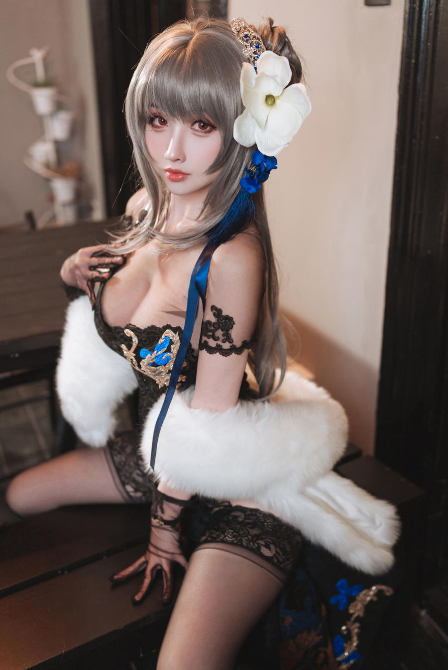 rioko凉凉子瑰丽的执勤人cos图集[碧蓝航线路易九世cosplay]插图4